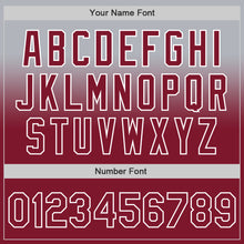 Load image into Gallery viewer, Custom Gray Crimson-White Authentic Fade Fashion Baseball Jersey
