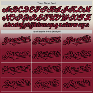 Custom Cream Crimson-Black Authentic Fade Fashion Baseball Jersey