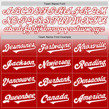 Load image into Gallery viewer, Custom White Red Authentic Fade Fashion Baseball Jersey
