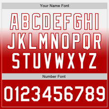 Load image into Gallery viewer, Custom White Red Authentic Fade Fashion Baseball Jersey
