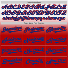 Load image into Gallery viewer, Custom White Royal-Red Authentic Fade Fashion Baseball Jersey
