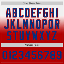 Load image into Gallery viewer, Custom White Royal-Red Authentic Fade Fashion Baseball Jersey
