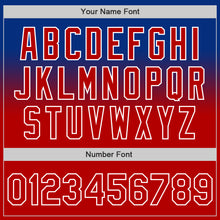 Load image into Gallery viewer, Custom Royal Red-White Authentic Fade Fashion Baseball Jersey

