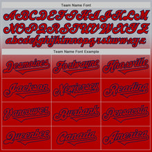 Load image into Gallery viewer, Custom Gray Red-Navy Authentic Fade Fashion Baseball Jersey
