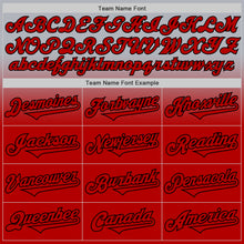 Load image into Gallery viewer, Custom Gray Red-Black Authentic Fade Fashion Baseball Jersey
