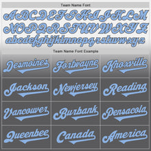 Load image into Gallery viewer, Custom White Light Blue-Steel Gray Authentic Fade Fashion Baseball Jersey
