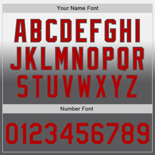 Load image into Gallery viewer, Custom White Red-Steel Gray Authentic Fade Fashion Baseball Jersey
