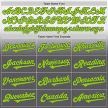 Load image into Gallery viewer, Custom White Neon Green-Steel Gray Authentic Fade Fashion Baseball Jersey
