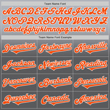 Load image into Gallery viewer, Custom Gray Orange Steel Gray-White Authentic Fade Fashion Baseball Jersey
