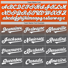 Load image into Gallery viewer, Custom Orange White-Steel Gray Authentic Fade Fashion Baseball Jersey
