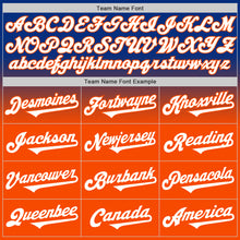 Load image into Gallery viewer, Custom Royal White-Orange Authentic Fade Fashion Baseball Jersey
