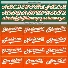 Load image into Gallery viewer, Custom Kelly Green White-Orange Authentic Fade Fashion Baseball Jersey
