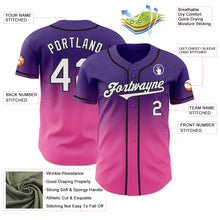 Load image into Gallery viewer, Custom Purple White Pink-Black Authentic Fade Fashion Baseball Jersey

