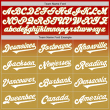 Load image into Gallery viewer, Custom Red White-Old Gold Authentic Fade Fashion Baseball Jersey

