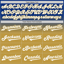 Load image into Gallery viewer, Custom Royal White-Old Gold Authentic Fade Fashion Baseball Jersey
