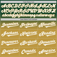 Load image into Gallery viewer, Custom Green White-Old Gold Authentic Fade Fashion Baseball Jersey
