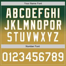 Load image into Gallery viewer, Custom Green White-Old Gold Authentic Fade Fashion Baseball Jersey
