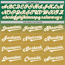 Load image into Gallery viewer, Custom Kelly Green White-Old Gold Authentic Fade Fashion Baseball Jersey
