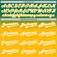 Load image into Gallery viewer, Custom Kelly Green White-Gold Authentic Fade Fashion Baseball Jersey
