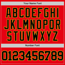 Load image into Gallery viewer, Custom Fire Red Black-Gold Authentic Basketball Jersey
