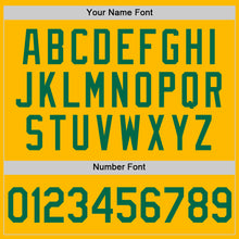 Load image into Gallery viewer, Custom Gold Kelly Green Authentic Throwback Basketball Jersey
