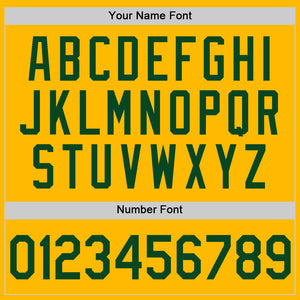 Custom Gold Green Authentic Throwback Basketball Jersey