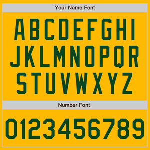 Custom Gold Green Authentic Baseball Jersey