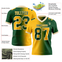 Load image into Gallery viewer, Custom Green Gold-Cream Mesh Authentic Gradient Fashion Football Jersey
