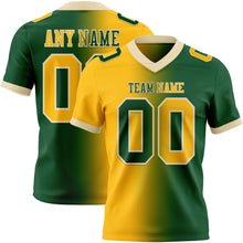 Load image into Gallery viewer, Custom Green Gold-Cream Mesh Authentic Gradient Fashion Football Jersey
