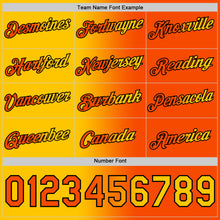 Load image into Gallery viewer, Custom Orange Yellow-Black Gradient Fashion Performance T-Shirt
