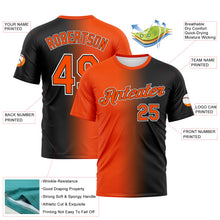 Load image into Gallery viewer, Custom Black Orange-White Gradient Fashion Performance T-Shirt
