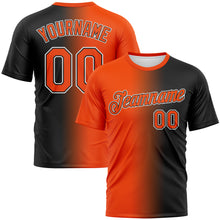 Load image into Gallery viewer, Custom Black Orange-White Gradient Fashion Performance T-Shirt
