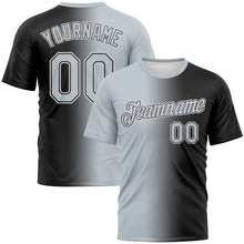 Load image into Gallery viewer, Custom Black Silver-White Gradient Fashion Performance T-Shirt
