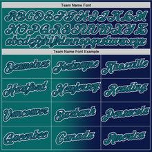 Load image into Gallery viewer, Custom Navy Teal-White Gradient Fashion Performance T-Shirt
