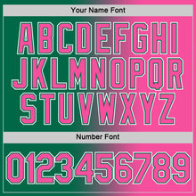 Load image into Gallery viewer, Custom Kelly Green Pink-White Gradient Fashion Performance T-Shirt
