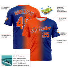 Load image into Gallery viewer, Custom Royal Orange-White Gradient Fashion Performance T-Shirt
