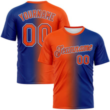 Load image into Gallery viewer, Custom Royal Orange-White Gradient Fashion Performance T-Shirt
