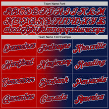 Load image into Gallery viewer, Custom Navy Red-White Gradient Fashion Performance T-Shirt

