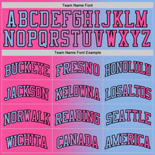 Load image into Gallery viewer, Custom Light Blue Pink-Black Authentic Gradient Fashion Basketball Jersey
