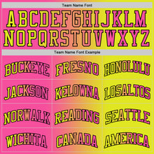 Load image into Gallery viewer, Custom Neon Yellow Pink-Black Authentic Gradient Fashion Basketball Jersey

