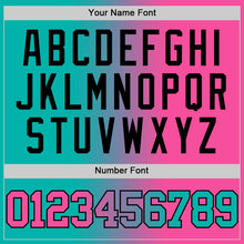 Load image into Gallery viewer, Custom Aqua Pink-Black Authentic Gradient Fashion Basketball Jersey
