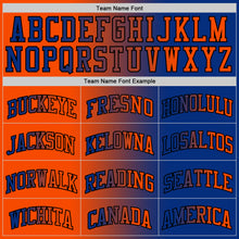 Load image into Gallery viewer, Custom Royal Orange-Black Authentic Gradient Fashion Basketball Jersey
