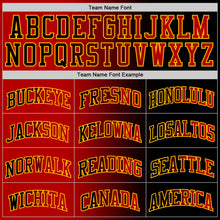 Load image into Gallery viewer, Custom Black Red-Gold Authentic Gradient Fashion Basketball Jersey
