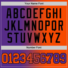 Load image into Gallery viewer, Custom Purple Orange-Black Authentic Gradient Fashion Basketball Jersey
