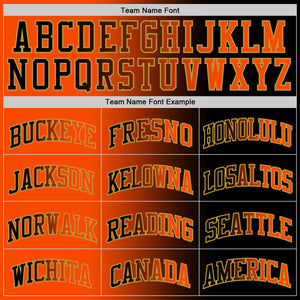 Custom Black Orange-Old Gold Authentic Gradient Fashion Basketball Jersey