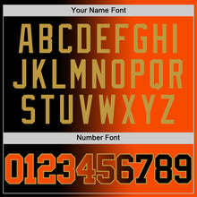 Load image into Gallery viewer, Custom Black Orange-Old Gold Authentic Gradient Fashion Basketball Jersey

