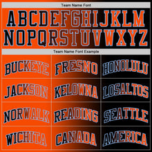 Load image into Gallery viewer, Custom Black Orange-Light Blue Authentic Gradient Fashion Basketball Jersey
