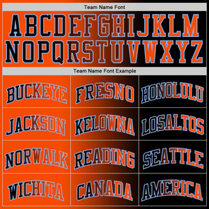Custom Black Orange-Light Blue Authentic Gradient Fashion Basketball Jersey