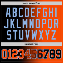 Load image into Gallery viewer, Custom Black Orange-Light Blue Authentic Gradient Fashion Basketball Jersey
