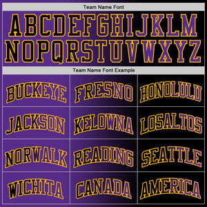 Custom Black Purple-Gold Authentic Gradient Fashion Basketball Jersey